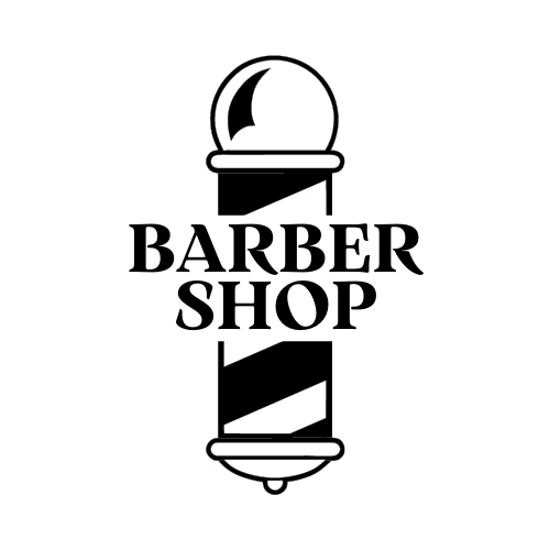 Barber shop hair design black minimalist